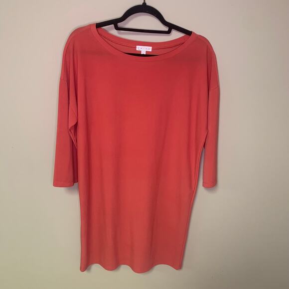 Leith coral three-quarter sleeve shift dress size XS - Picture 2 of 9